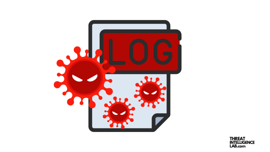 Log file showing malicious activity